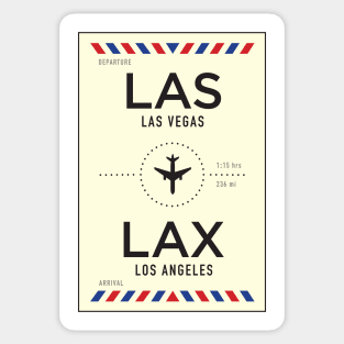 LAS to LAX Airport / Las Vegas to Los Angeles Sticker